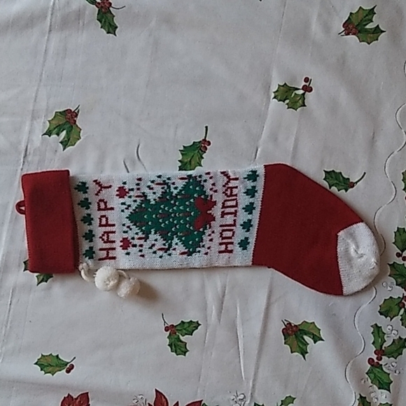 VINTAGE Knit Christmas Stocking - Picture 4 of 4